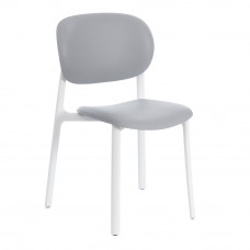 Стул ADORE (mod. XRB-1025) пластик, серый / белый (grey / white), 41x53x81,5см