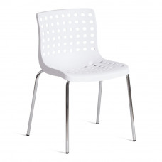 Стул SKALBERG (mod. C-084-A) металл/пластик, 46x56x79см, White (белый) / Chrome (хром)