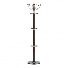 Вешалка Sakura (mod. GH-8606) дерево/хром/мрамор, Black (Черный) / Walnut (Орех), 37x37x175см