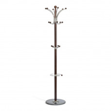 Вешалка Hanami (mod. GH-8617) дерево/хром/мрамор, Black (Черный) / Walnut (Орех), 37x37x175см
